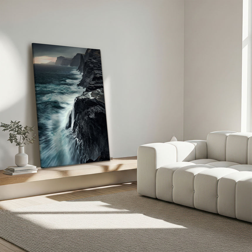 Lærredstryk - Bøsdalarfossur - Mads Iversen