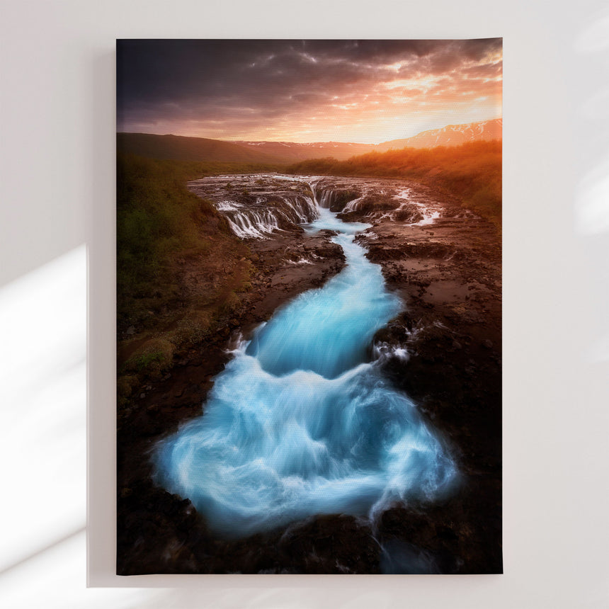 Lærredstryk - Bruarfoss - Mads Iversen