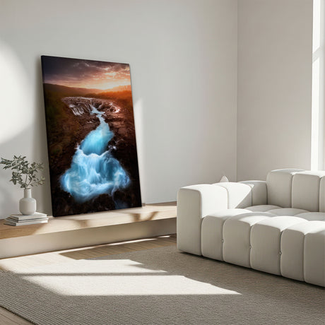 Lærredstryk - Bruarfoss - Mads Iversen