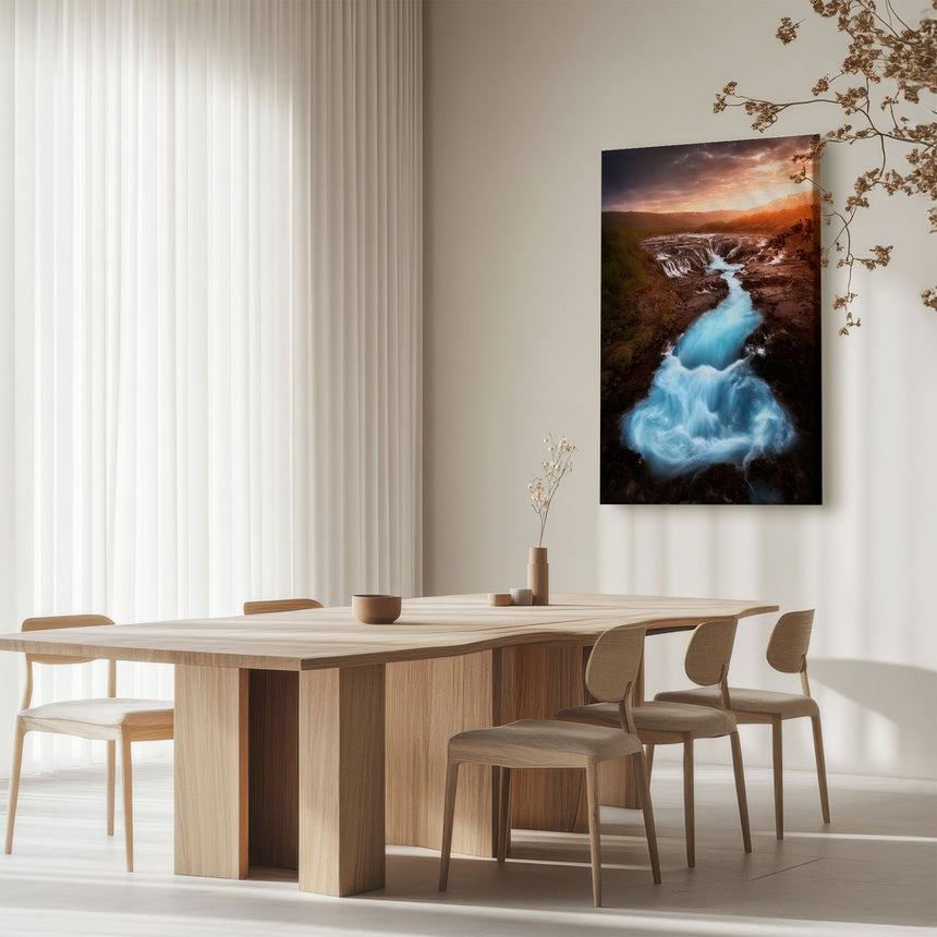 Lærredstryk - Bruarfoss - Mads Iversen