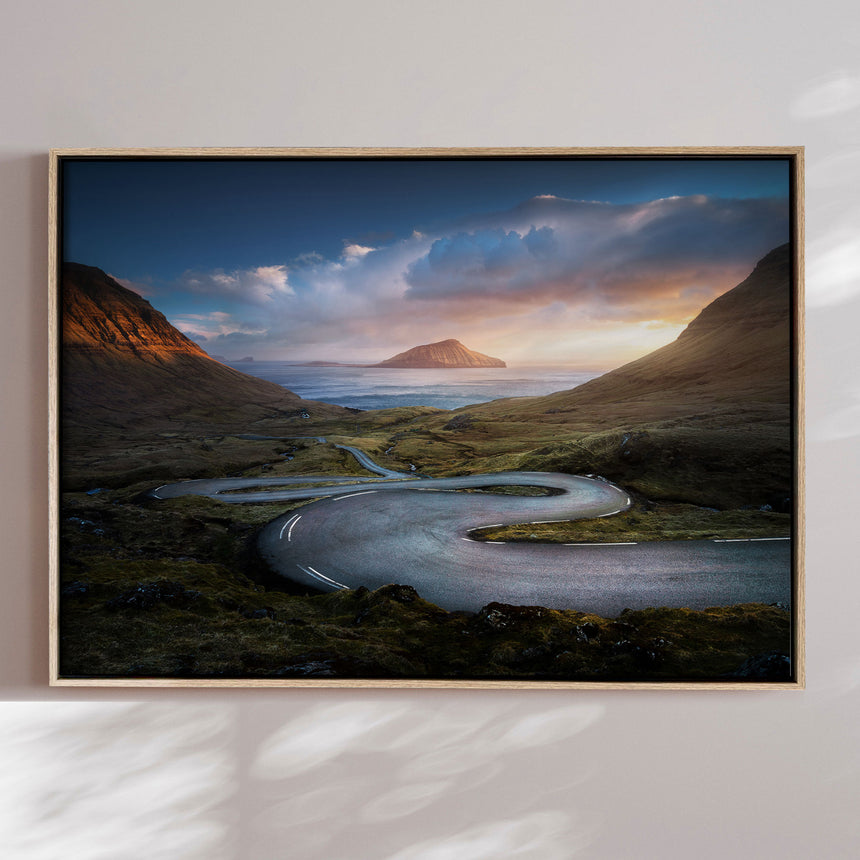 Lærredstryk - Nordradalur Sunset - Mads Iversen