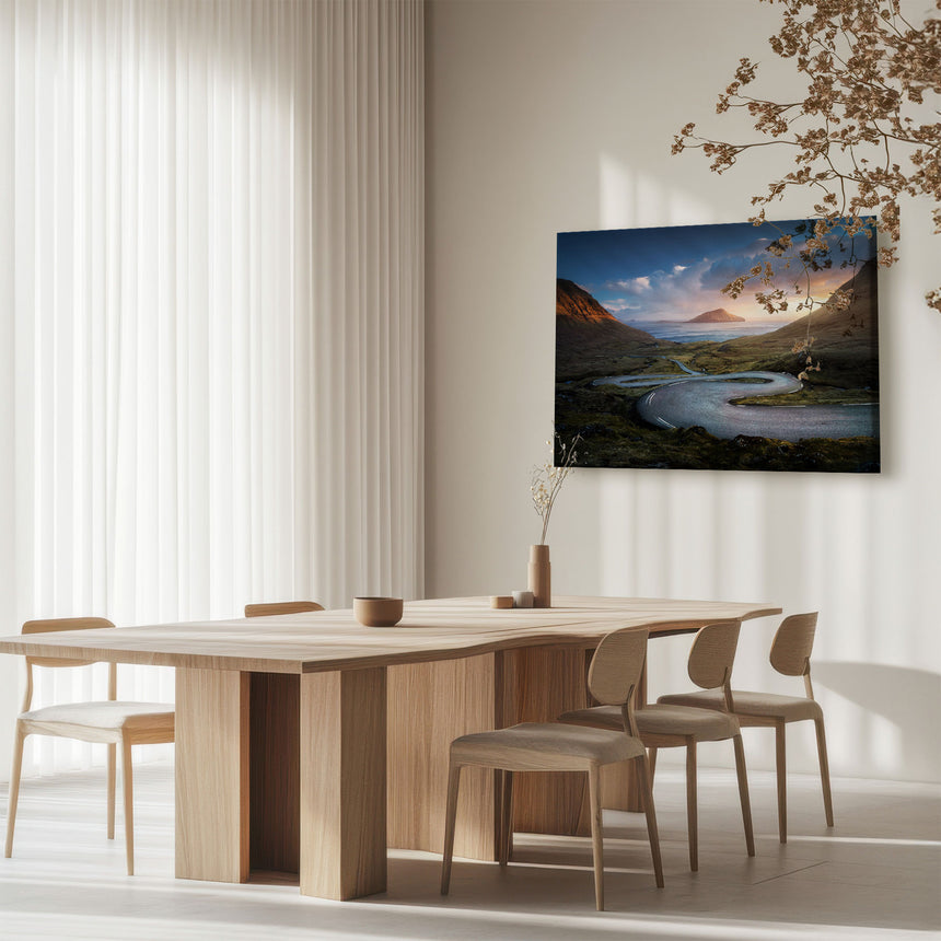Lærredstryk - Nordradalur Sunset - Mads Iversen