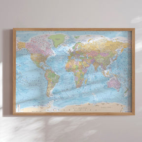 Verdenskort - Political - Plakat - Incado