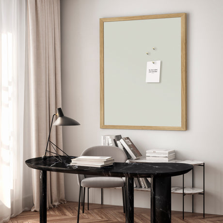 Opslagstavle med egetræsramme - Misty Mint - Incado