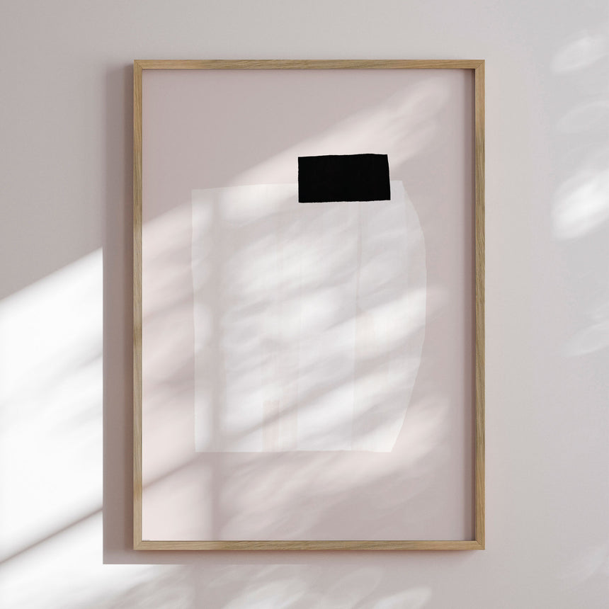Plakat - Silent Structure With Black on White Texture - uplusmestudio