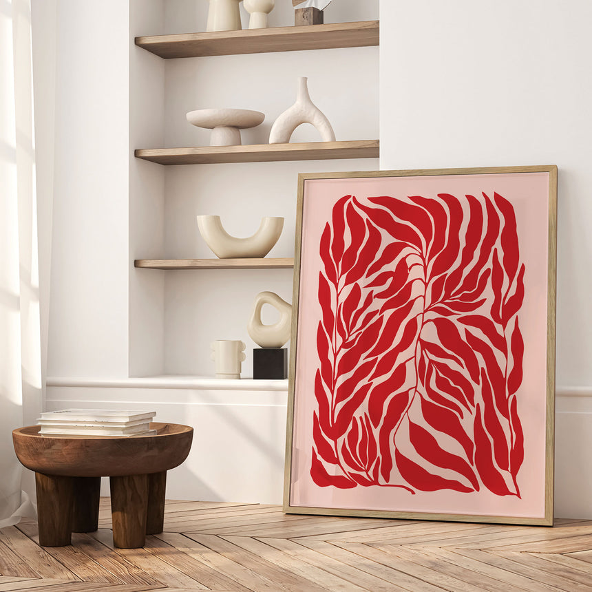 Plakat - Red Leaf Harmony - Elena Ristova