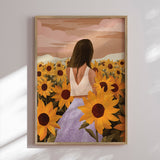 Plakat - Sunflower Solitude - Goed Blauw