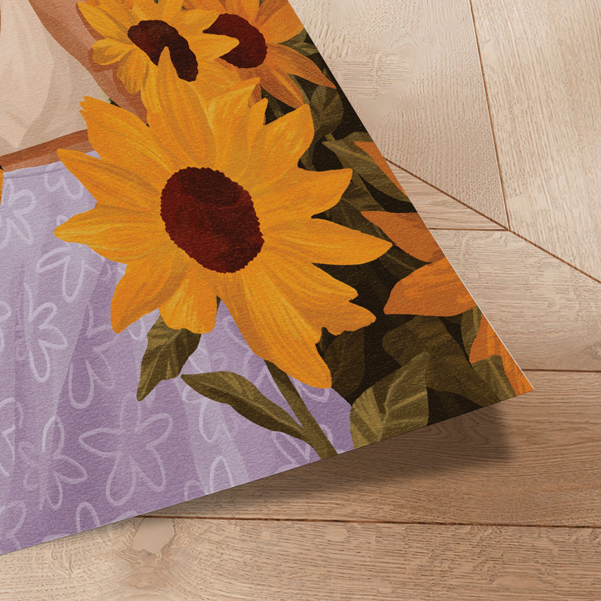 Plakat - Sunflower Solitude - Goed Blauw
