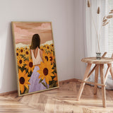 Plakat - Sunflower Solitude - Goed Blauw