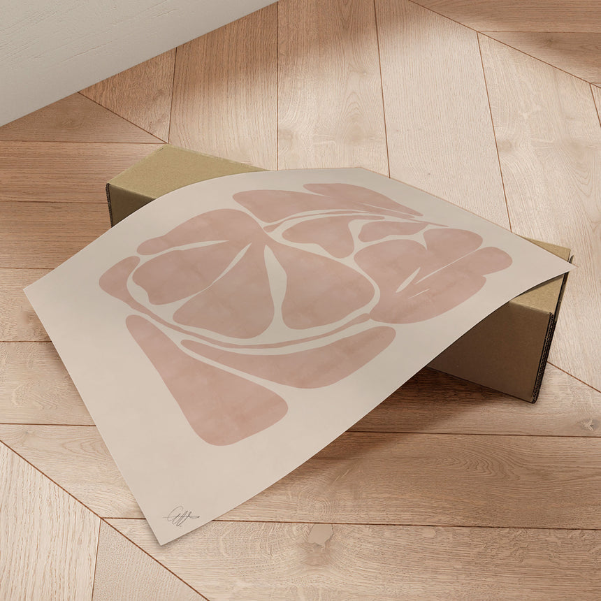 Plakat - Beige Abstract Shapes - Anne-Marie Volfova