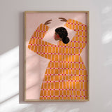 Plakat - The Woman With the Checked Dress - Bea Müller