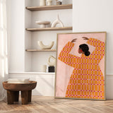 Plakat - The Woman With the Checked Dress - Bea Müller