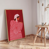 Plakat - The Woman With the Red Stripes - Bea Müller