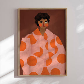 Plakat - Woman With Orange Dots - Bea Müller - Incado
