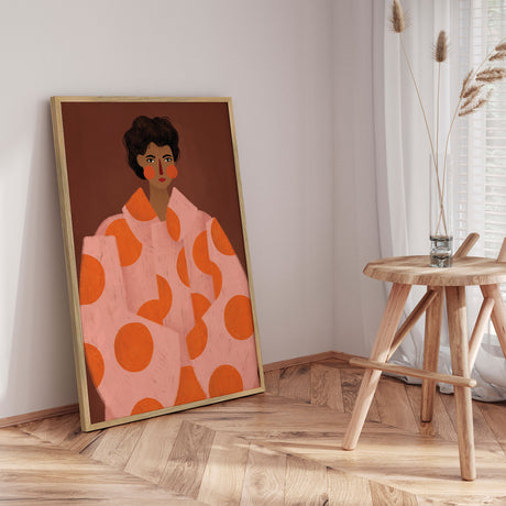 Plakat - Woman With Orange Dots - Bea Müller - Incado