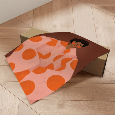 Plakat - Woman With Orange Dots - Bea Müller - Incado