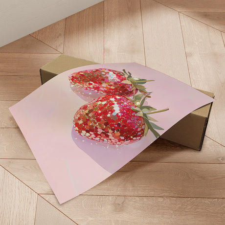 Plakat - Sparkling Strawberries - Melloi Art Prints - Incado