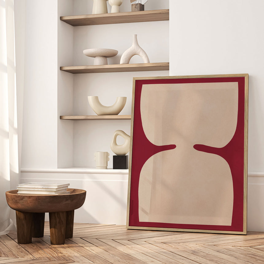 Plakat - Minimalist Beige Shapes - Vitor Costa