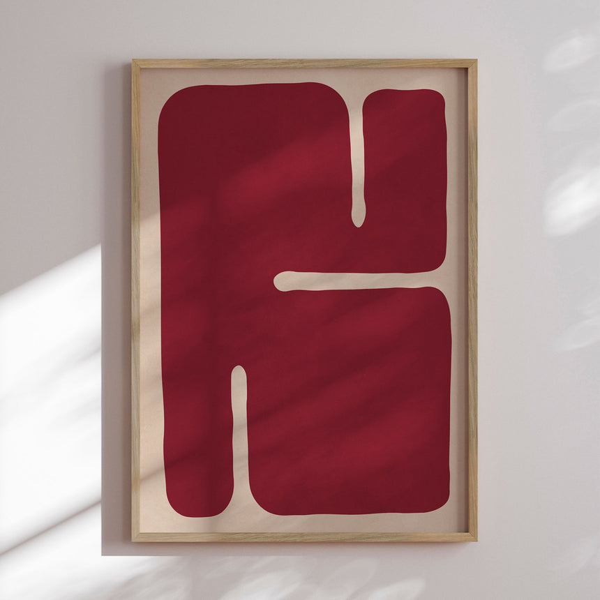 Plakat - Crimson Contours - Vitor Costa