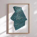 Plakat - Zen Stone IV. (blue version) - Paulina Vårregn