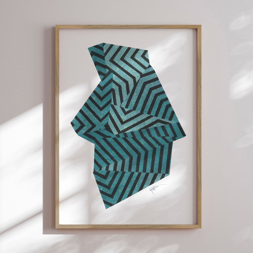 Plakat - Zen Stone IV. (blue version) - Paulina Vårregn