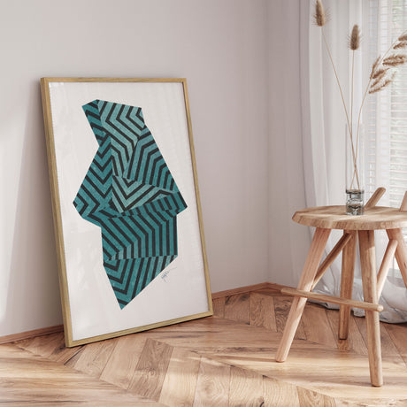 Plakat - Zen Stone IV. (blue version) - Paulina Vårregn - Incado