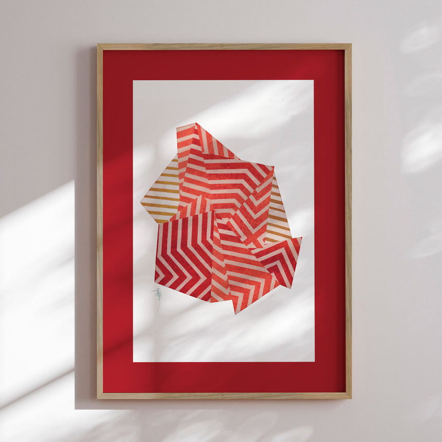 Plakat - Zen Stone VI. (red version) - Paulina Vårregn