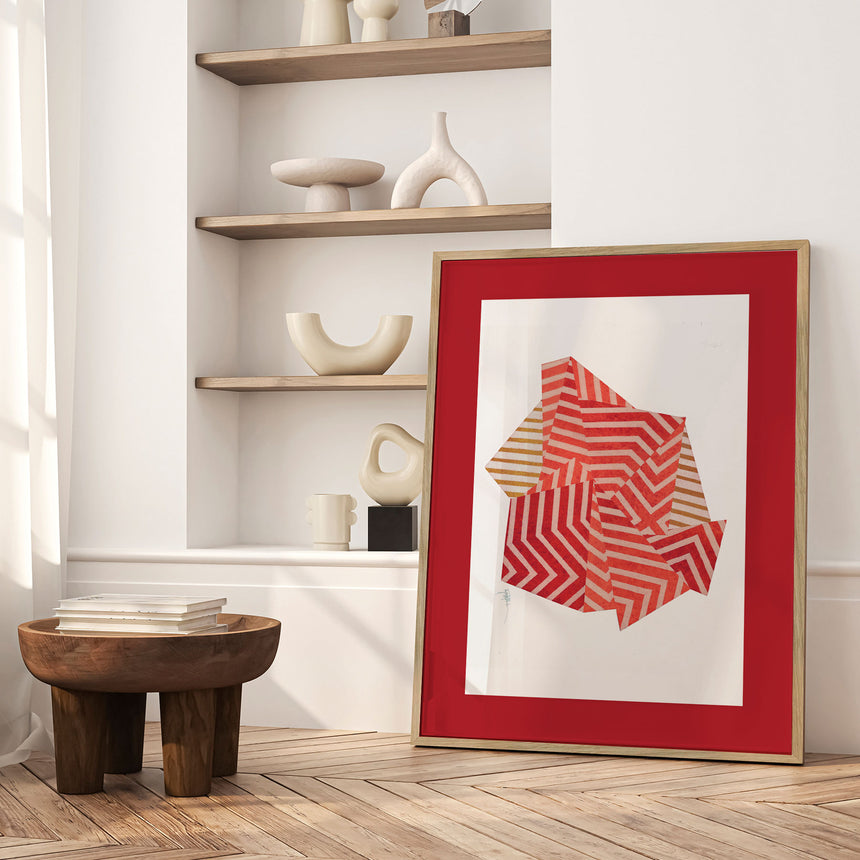 Plakat - Zen Stone VI. (red version) - Paulina Vårregn