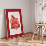 Plakat - Zen Stone VI. (red version) - Paulina Vårregn