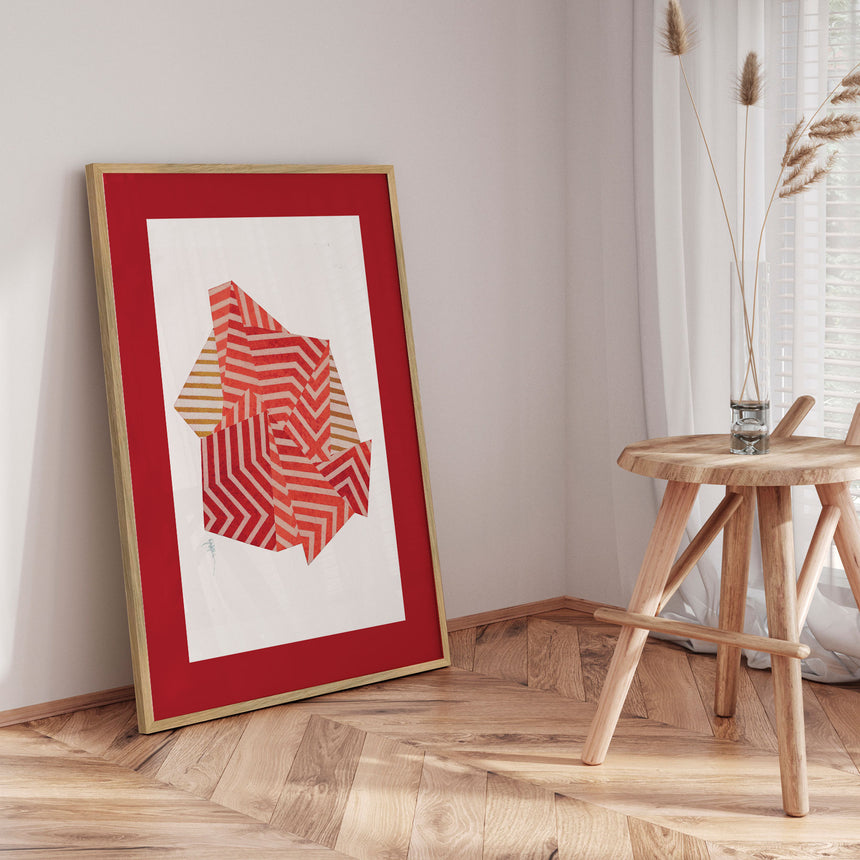 Plakat - Zen Stone VI. (red version) - Paulina Vårregn