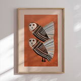 Plakat - Striped Owls Gaze - City Art