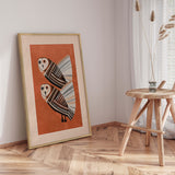 Plakat - Striped Owls Gaze - City Art