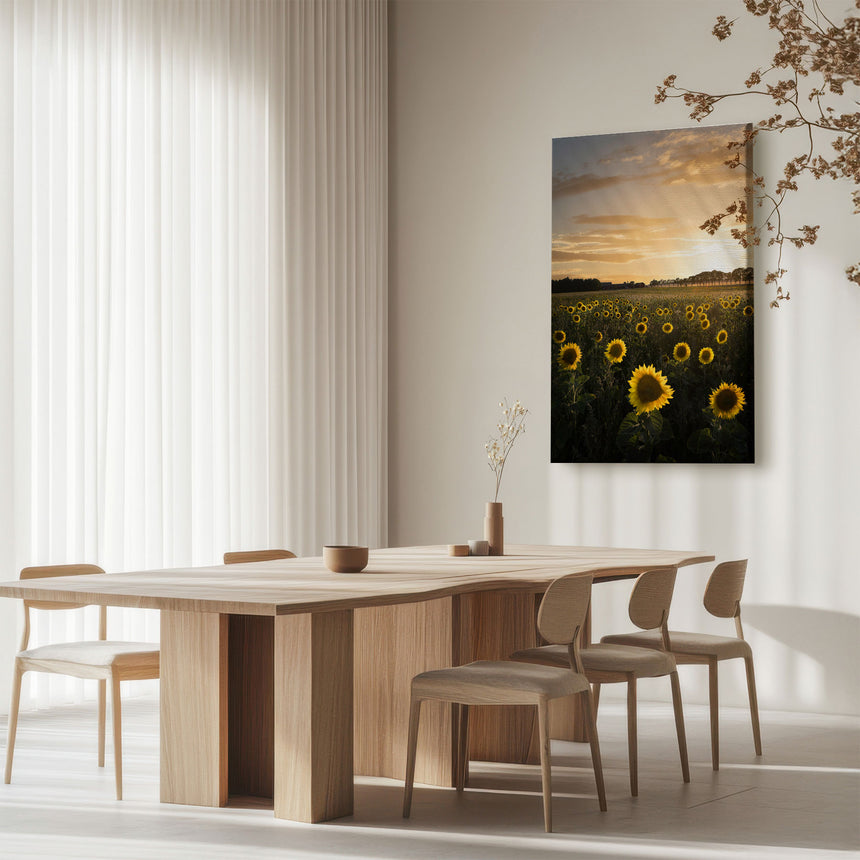 Lærredstryk - Golden Sunflower Field - Christian Lindsten