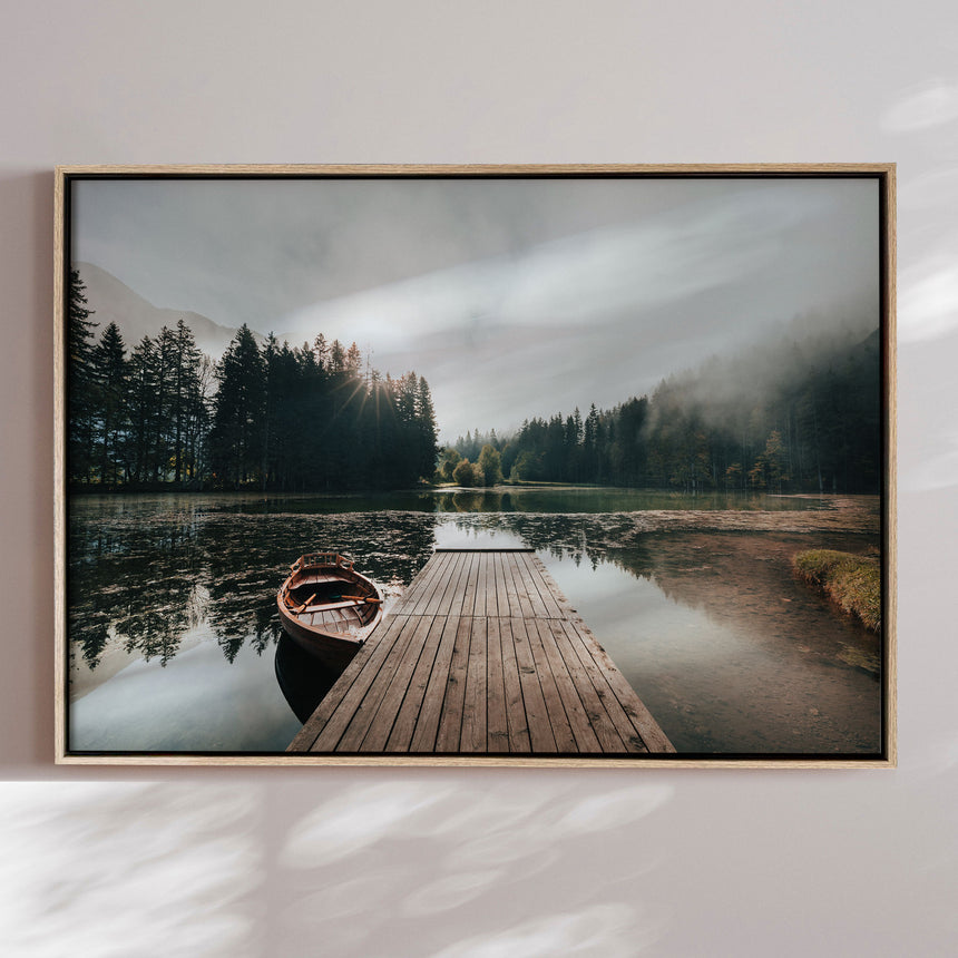 Lærredstryk - Tranquil Lake Dock - Jakob Remar