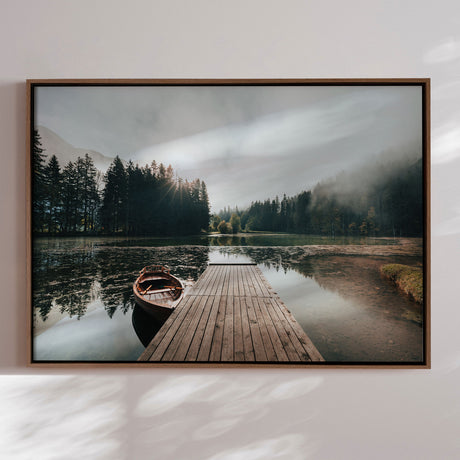 Lærredstryk - Tranquil Lake Dock - Jakob Remar