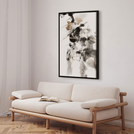 Håndlavet maleri med ramme - Whispers of Ink - 1x Studio II - Mixed media