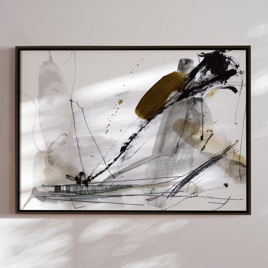 Håndlavet maleri i ramme - Lighthouse - Dan Hobday - Mixed media