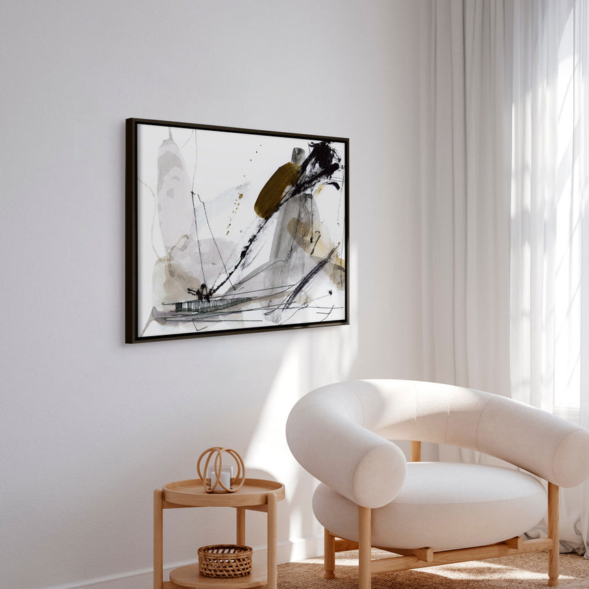 Håndlavet maleri i ramme - Lighthouse - Dan Hobday - Mixed media