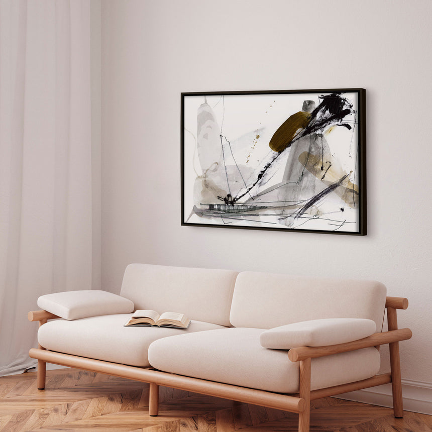 Håndlavet maleri i ramme - Lighthouse - Dan Hobday - Mixed media