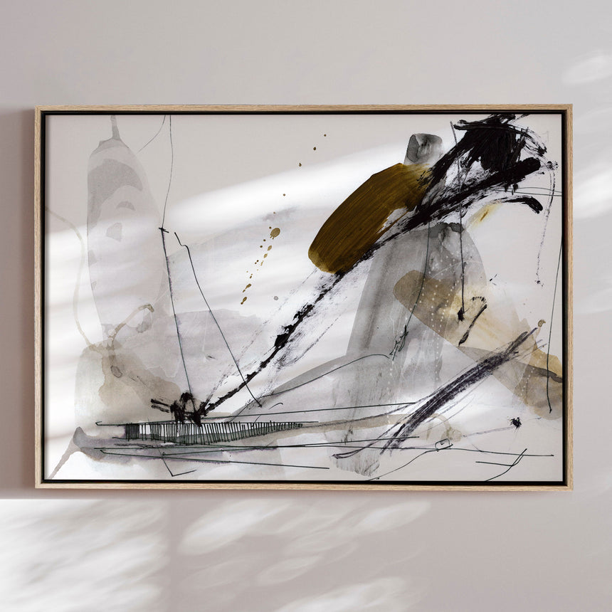 Håndlavet maleri i ramme - Lighthouse - Dan Hobday - Mixed media