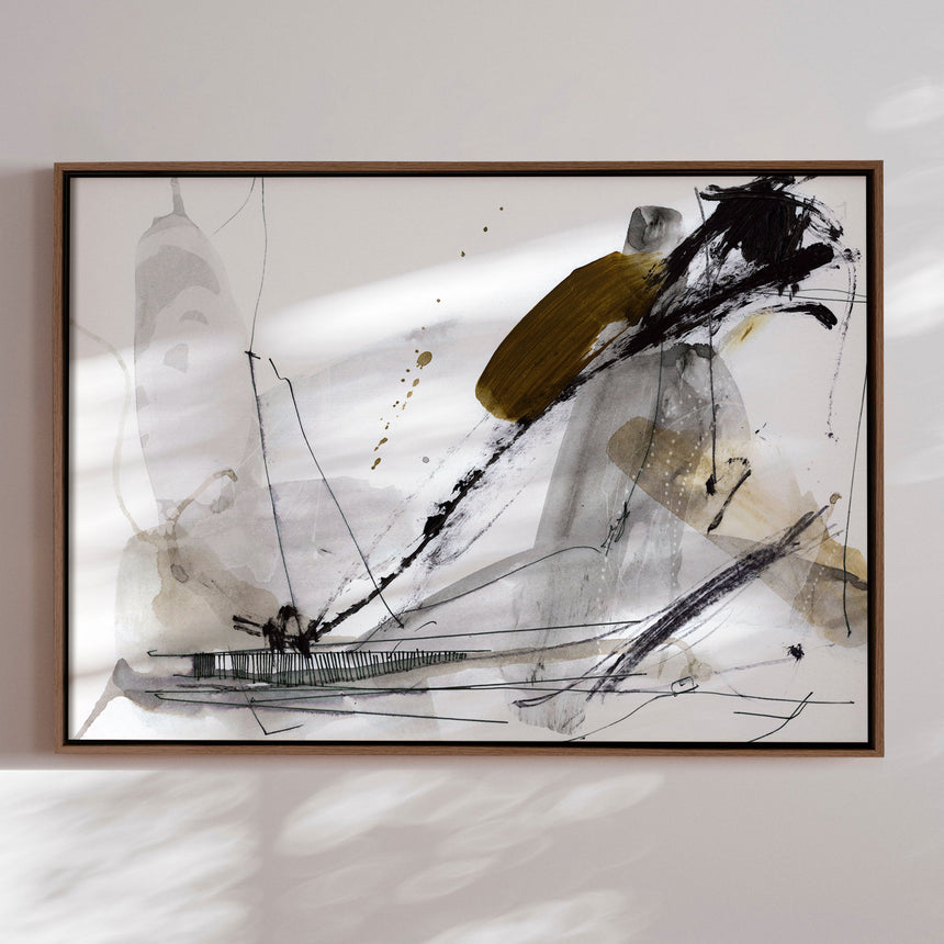 Håndlavet maleri i ramme - Lighthouse - Dan Hobday - Mixed media