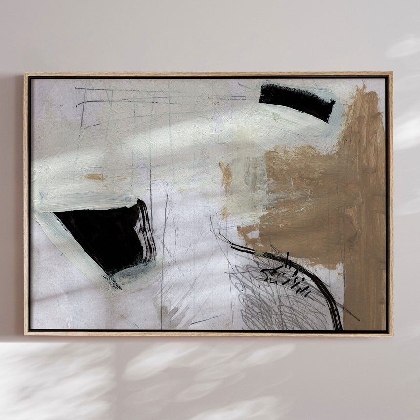 Håndlavet maleri i ramme - Motion - Dan Hobday - Mixed media