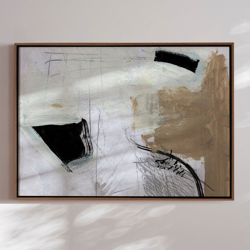 Håndlavet maleri i ramme - Motion - Dan Hobday - Mixed media