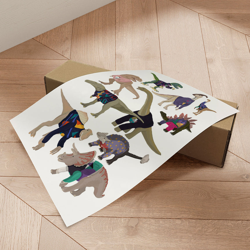 Plakat - Whimsical Dinosaur Sweaters - Hanna Melin