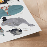 Plakat - Whales with Hats - Hanna Melin