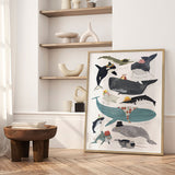 Plakat - Whales with Hats - Hanna Melin
