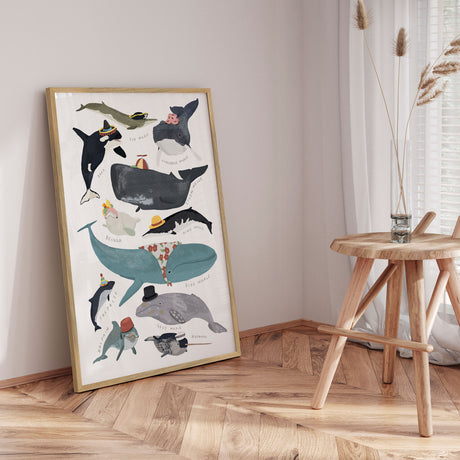 Plakat - Whales with Hats - Hanna Melin