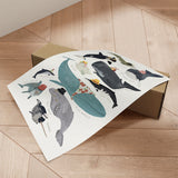 Plakat - Whales with Hats - Hanna Melin