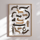 Plakat - Cute Dachshund Dogs - Hanna Melin