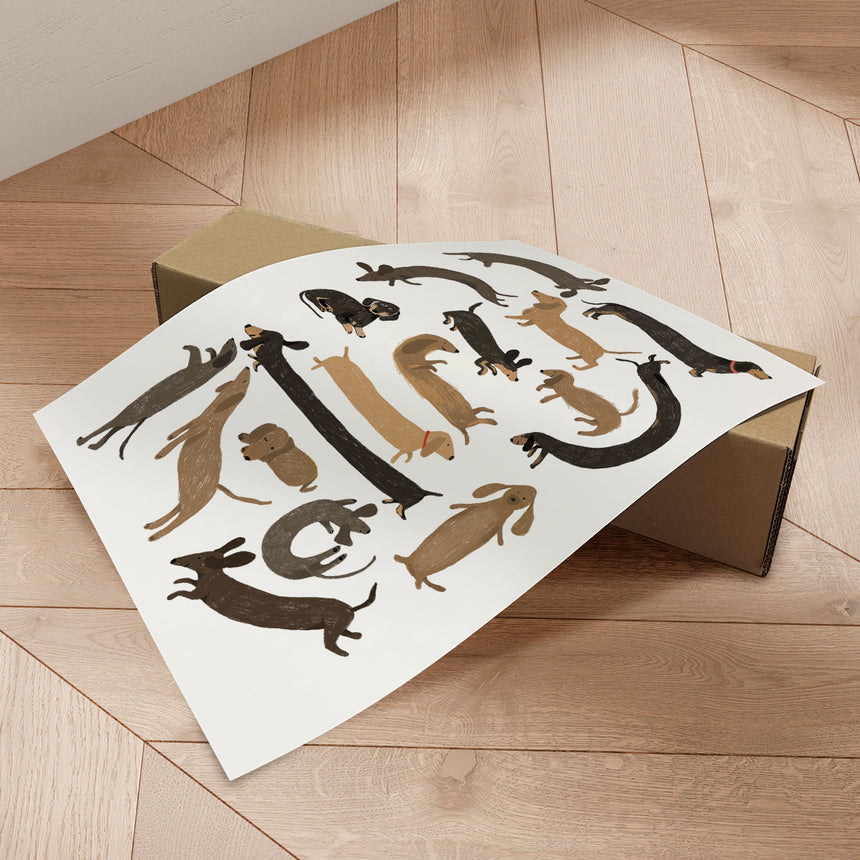Plakat - Cute Dachshund Dogs - Hanna Melin